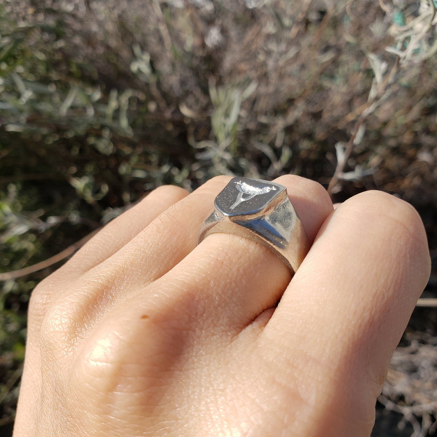 sausage wax seal signet ring