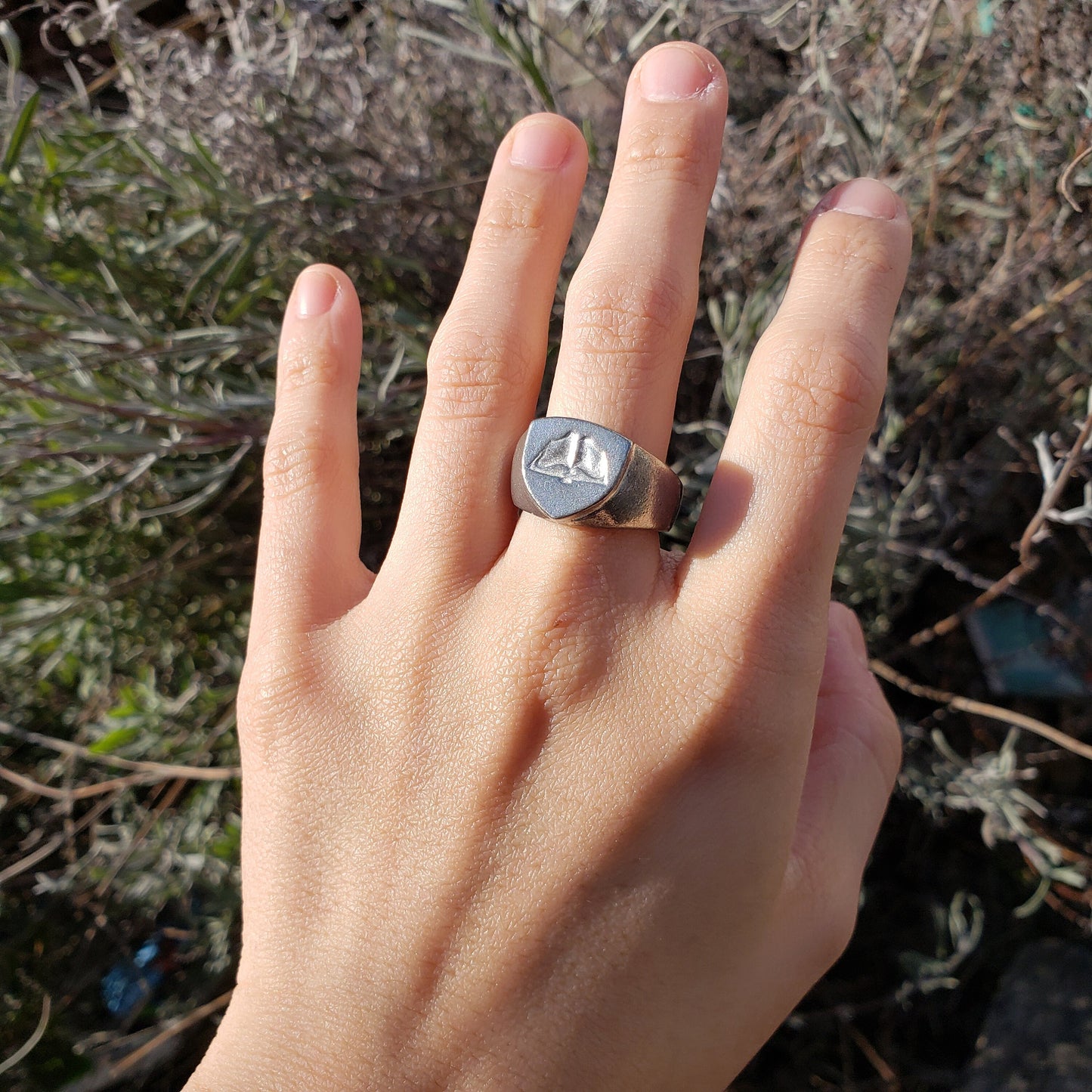 Book wax seal signet ring