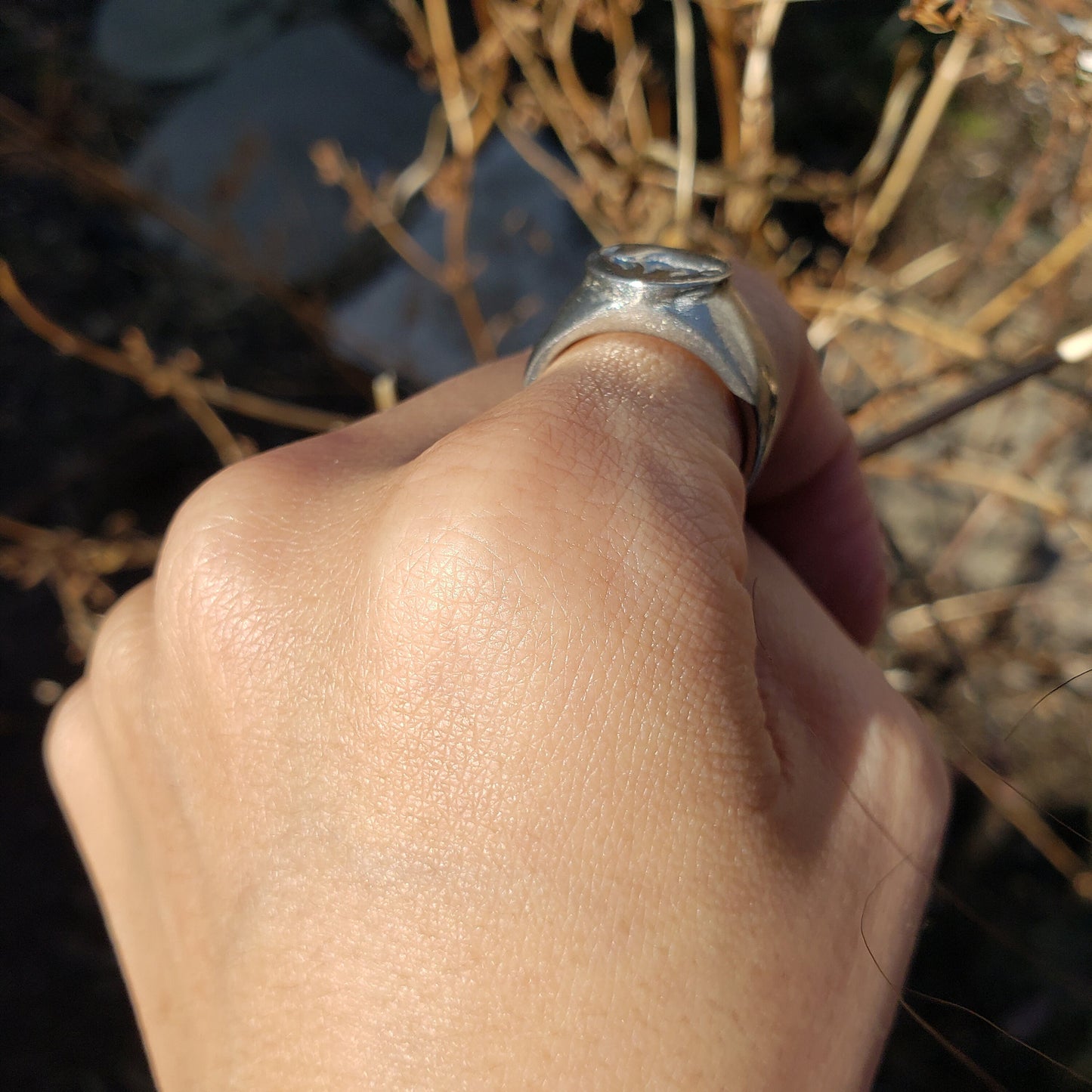 Bull wax seal signet ring