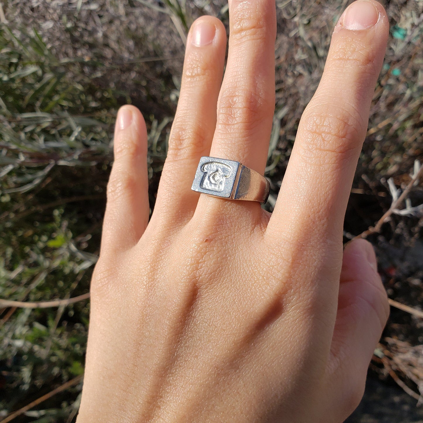 Buttered toast wax seal signet ring