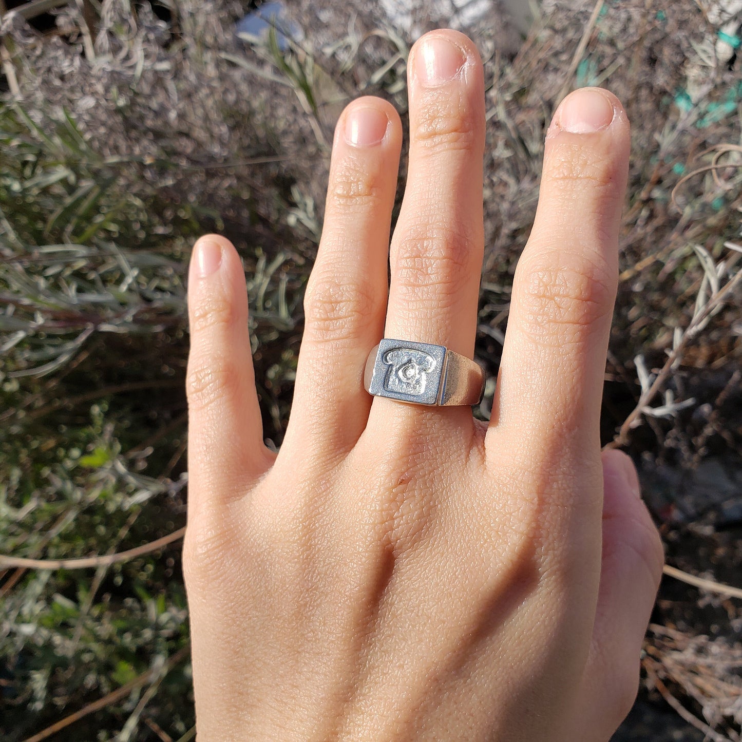 Buttered toast wax seal signet ring