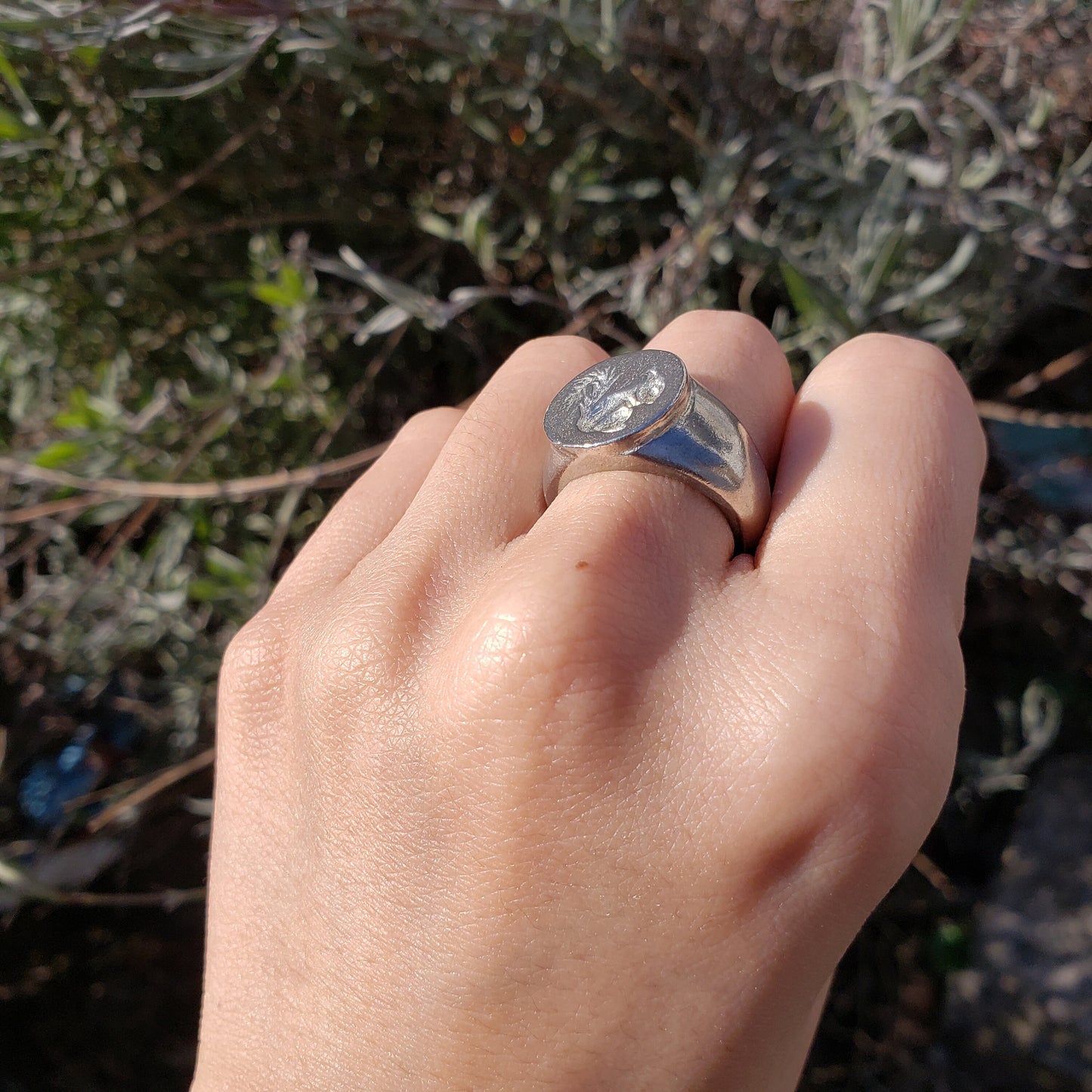 Squirrel wax seal signet ring