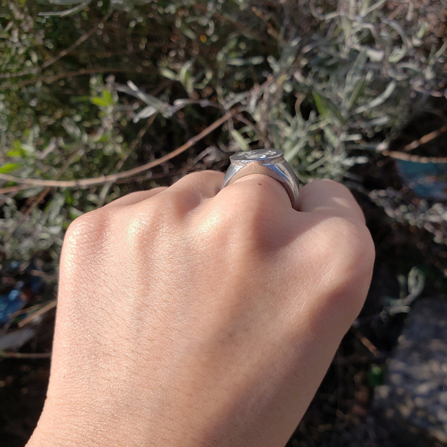 Squirrel wax seal signet ring