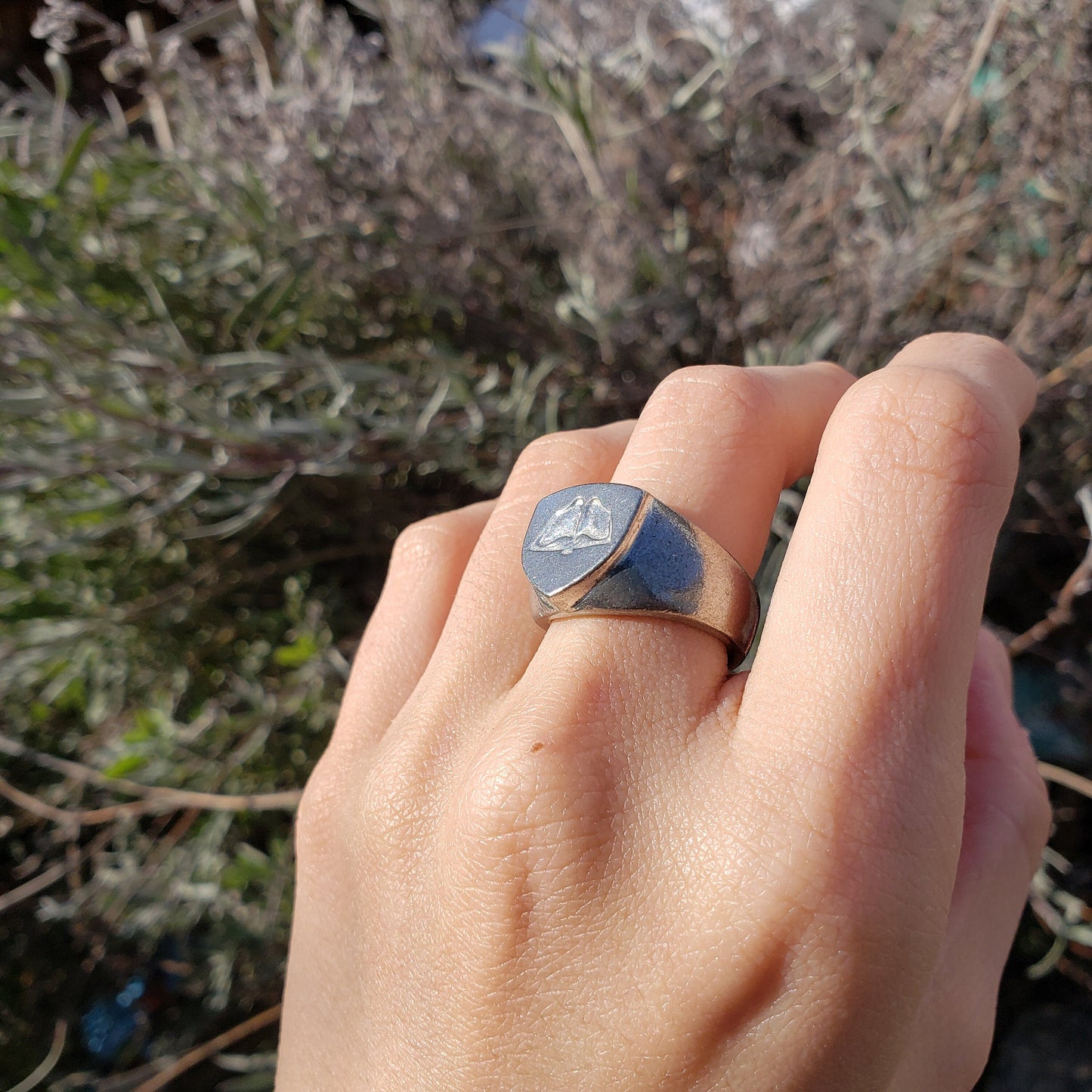 Book wax seal signet ring