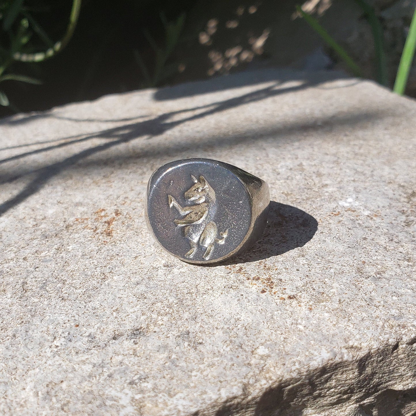 piggy wax seal signet ring