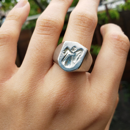 ghost wax seal signet ring