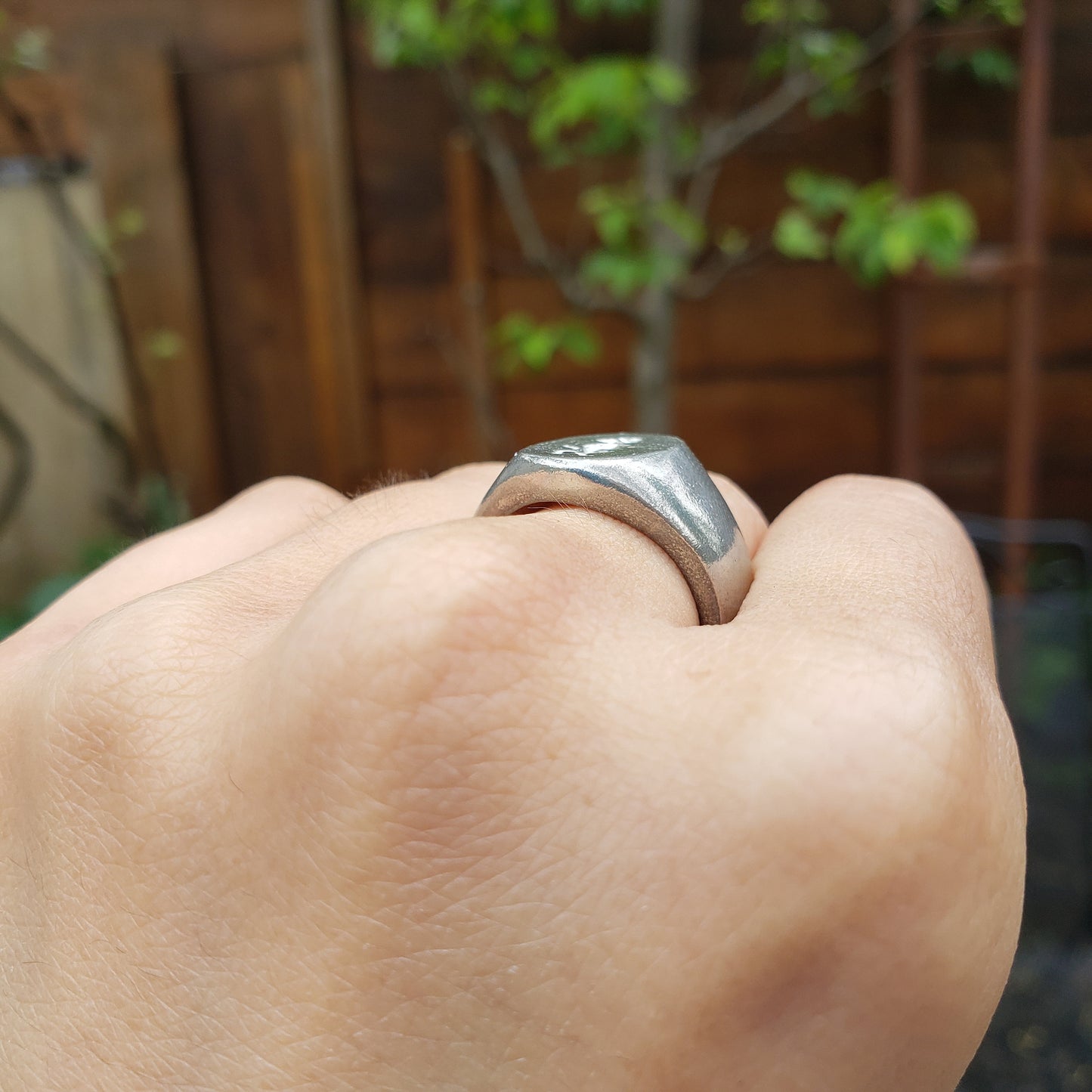 Lady satyr wax seal signet ring