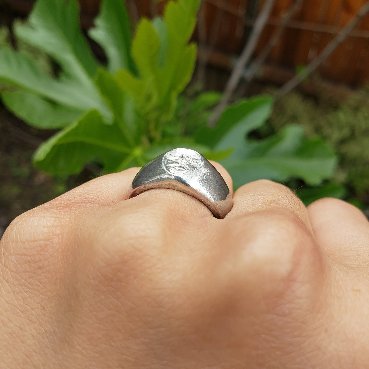 Tragedy wax seal signet ring