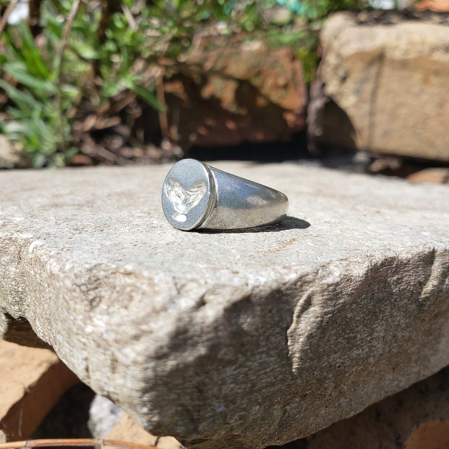 Crystalomancy wax seal signet ring