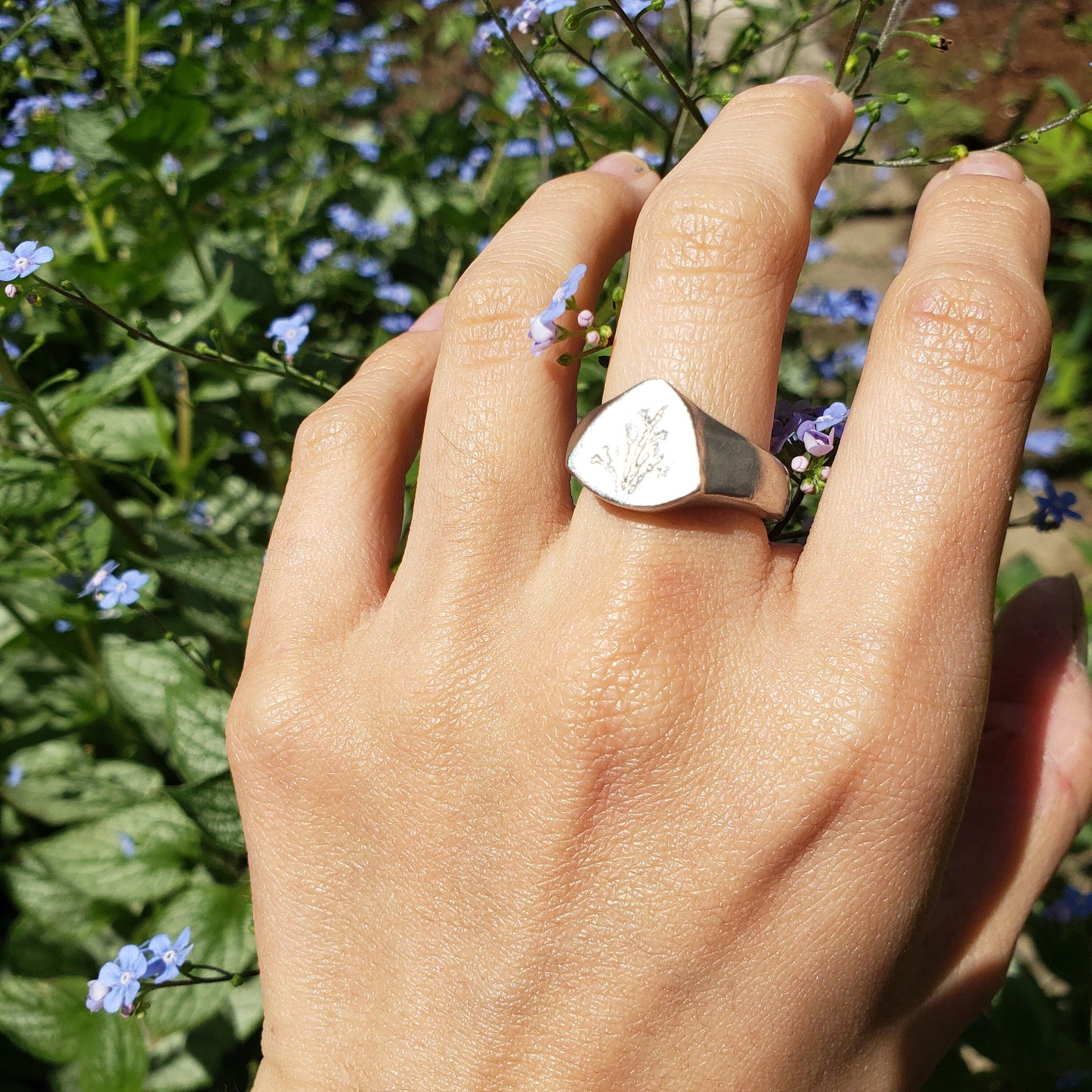 bamboo wax seal signet ring