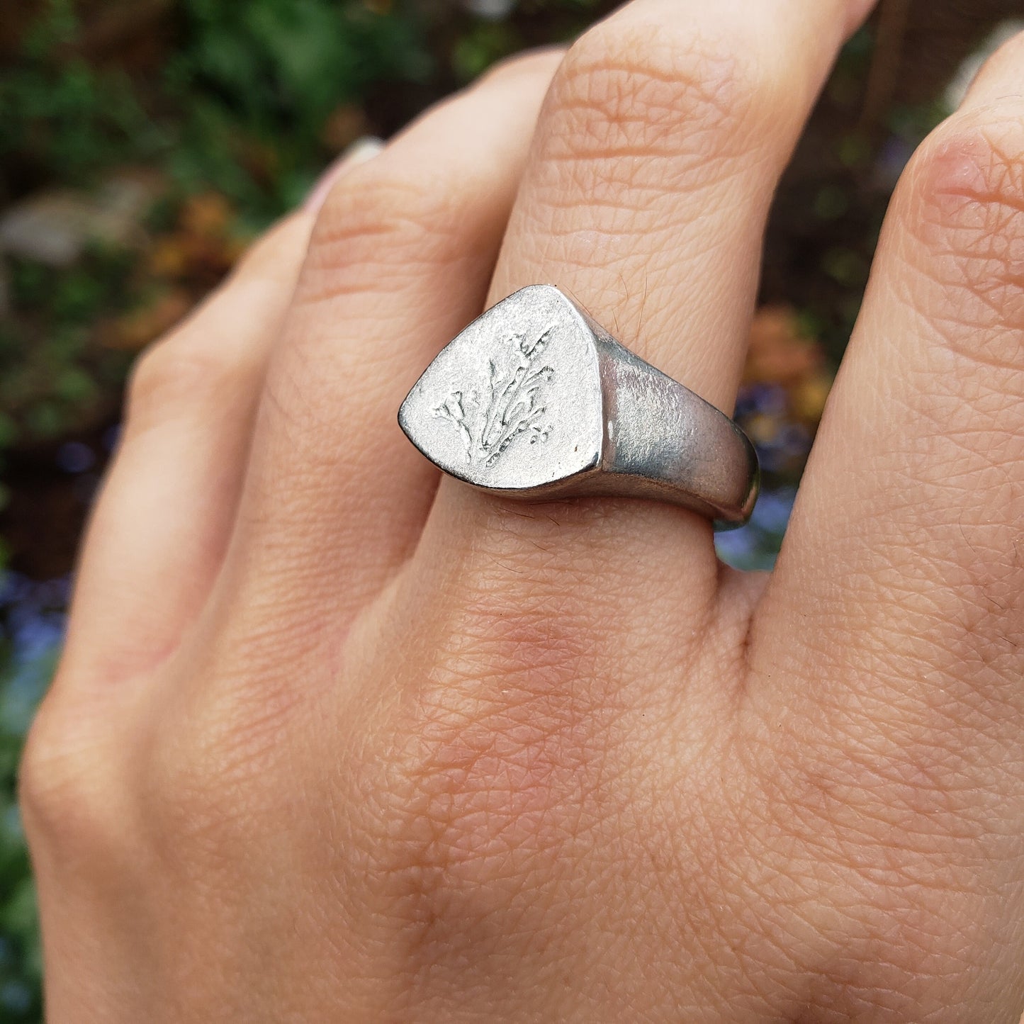 bamboo wax seal signet ring