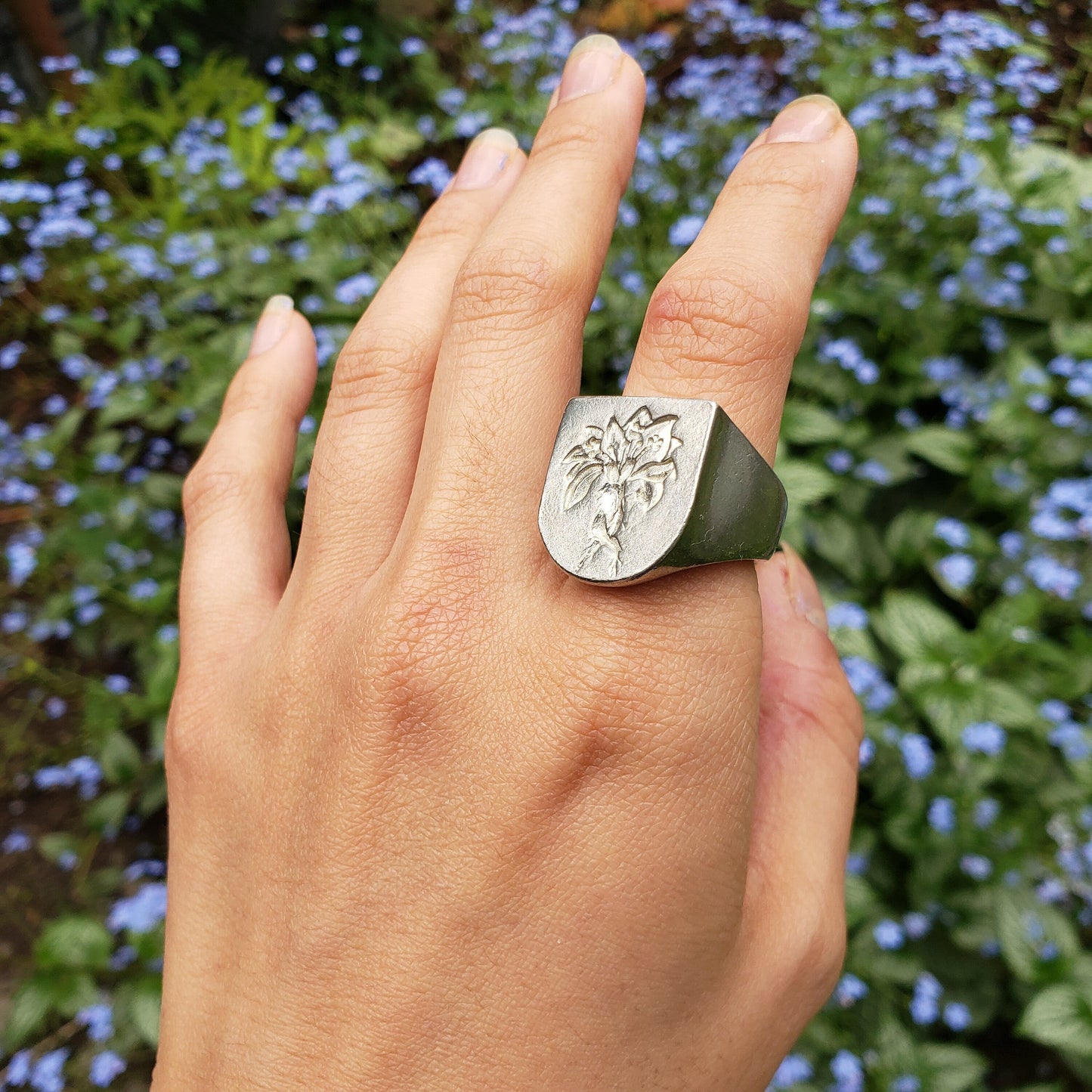 Mandrake wax seal signet ring