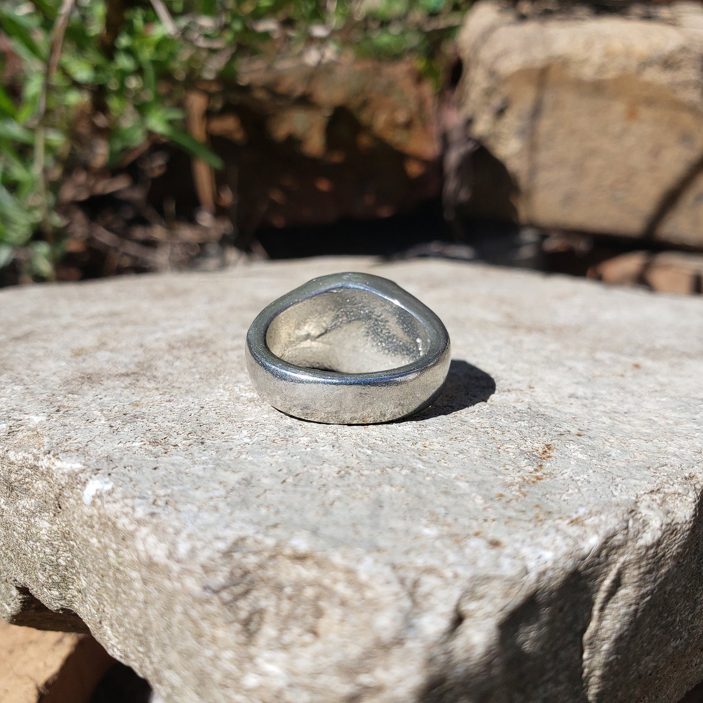 tongue out face wax seal signet ring