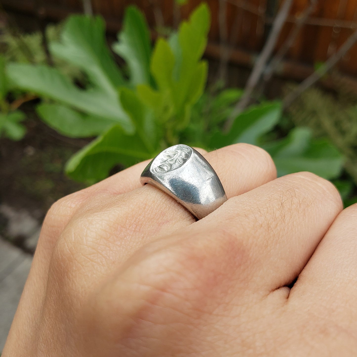 Tragedy wax seal signet ring