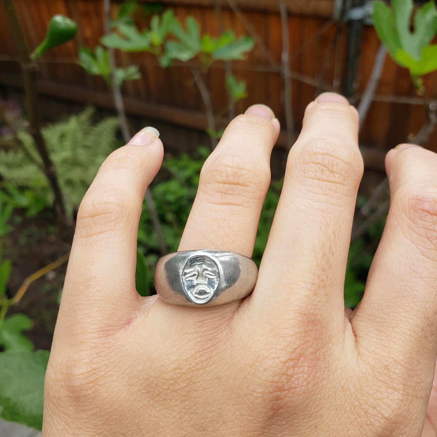 Tragedy wax seal signet ring