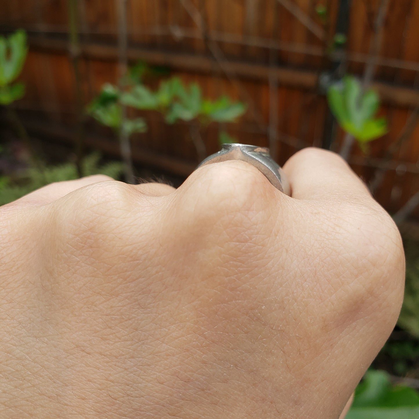 long face wax seal signet ring