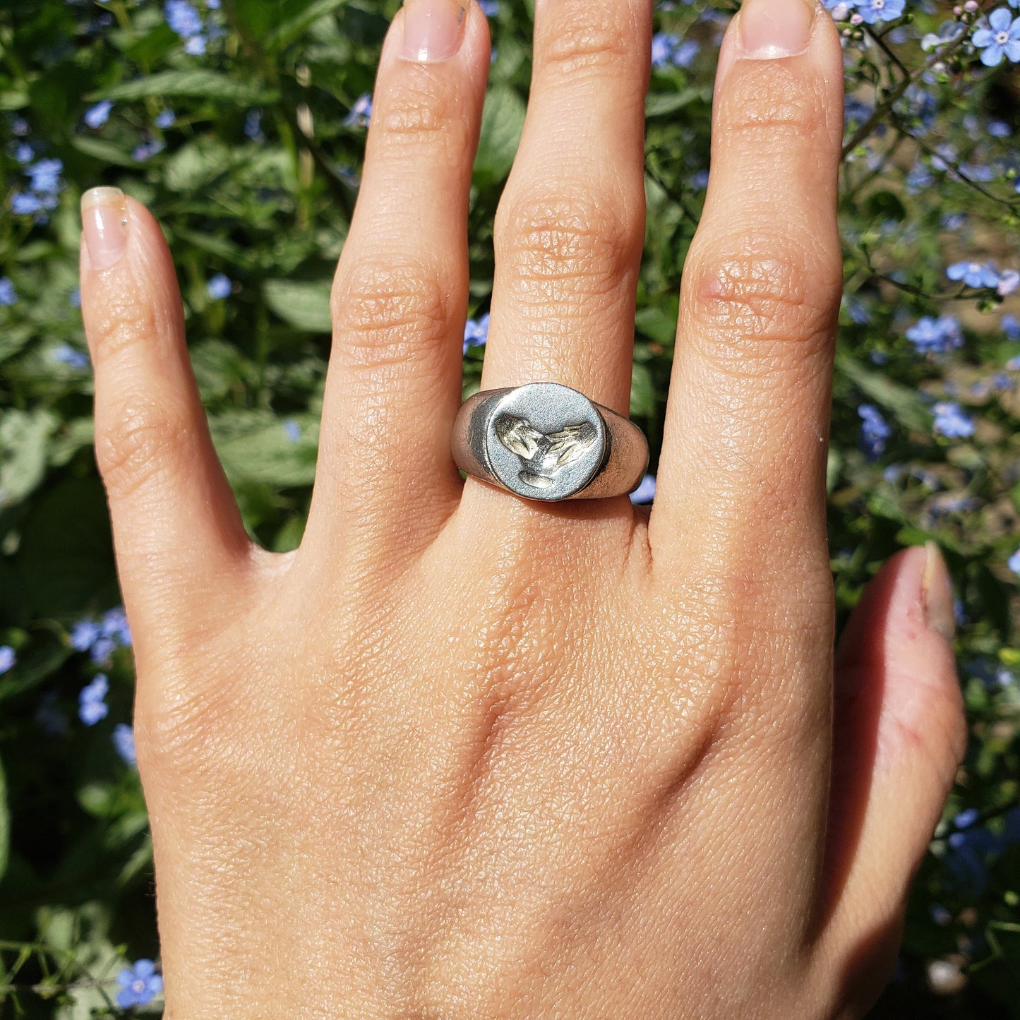 Crystalomancy wax seal signet ring