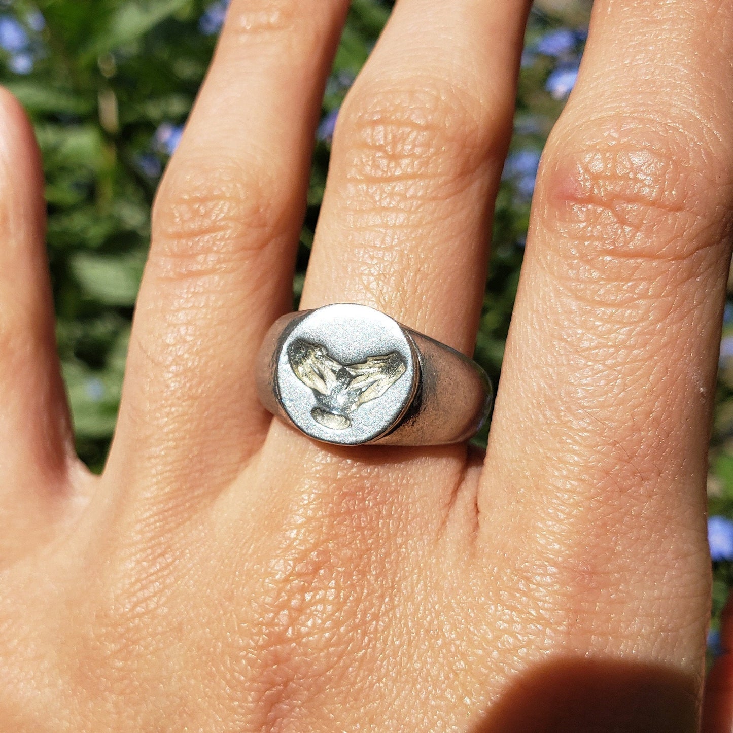 Crystalomancy wax seal signet ring