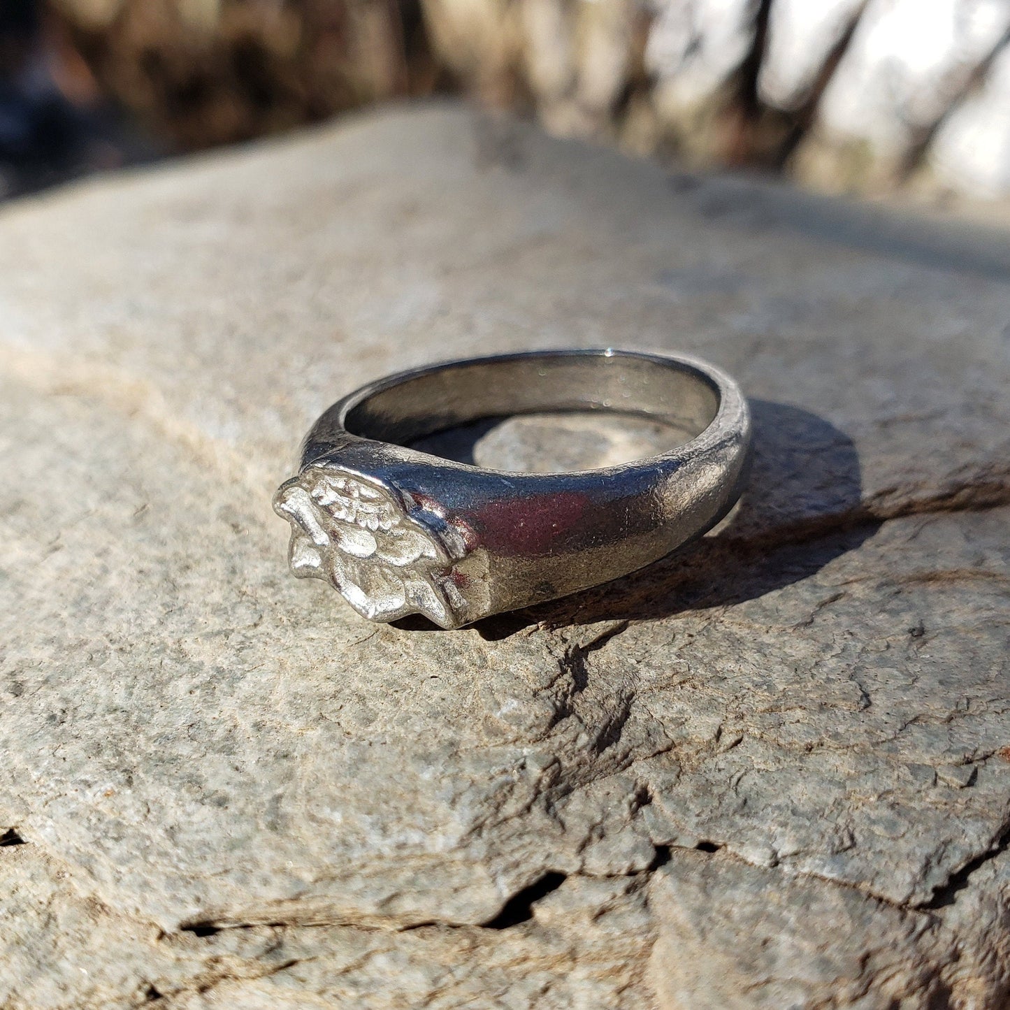 daffodilotus flower wax seal signet ring