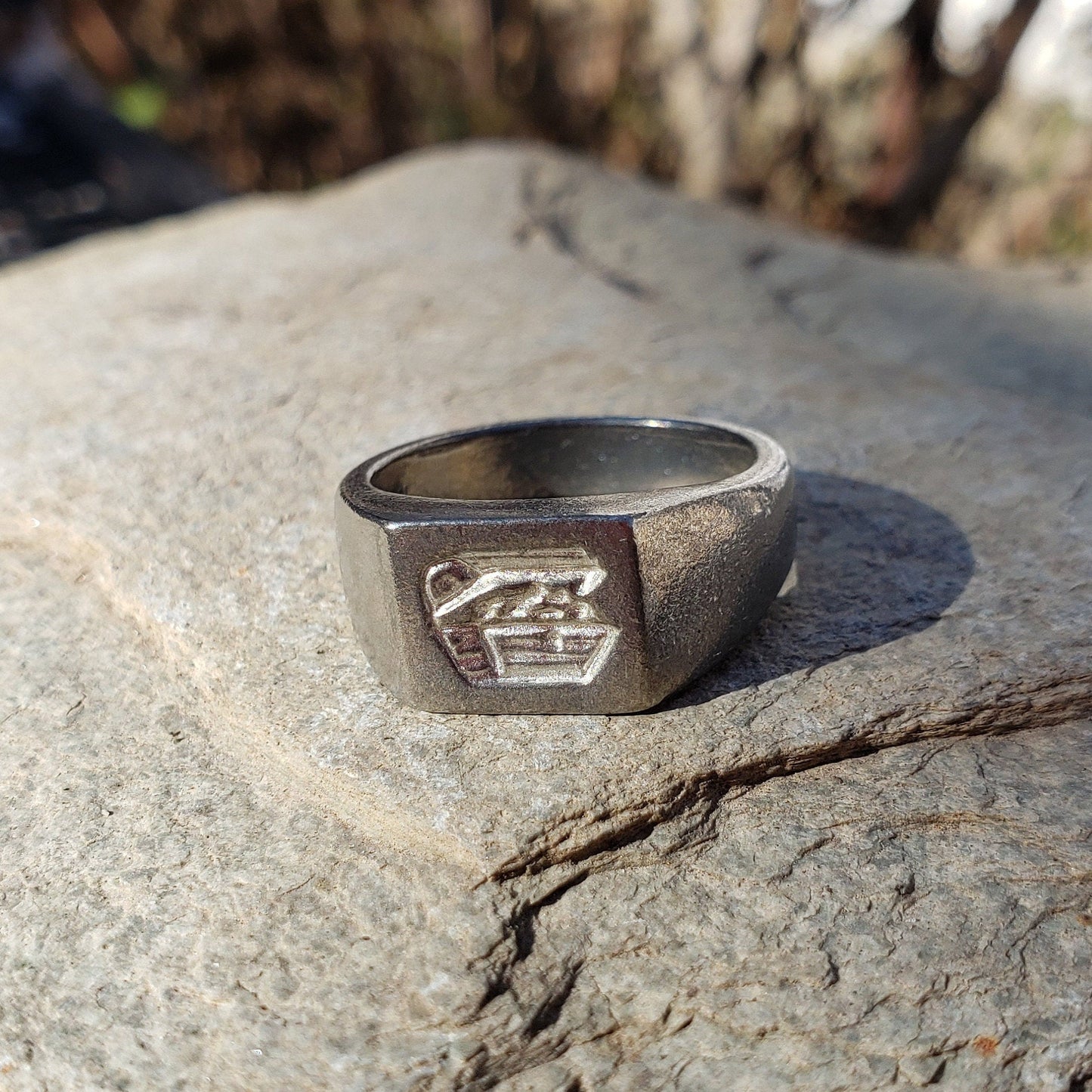 treasure chest wax seal signet ring