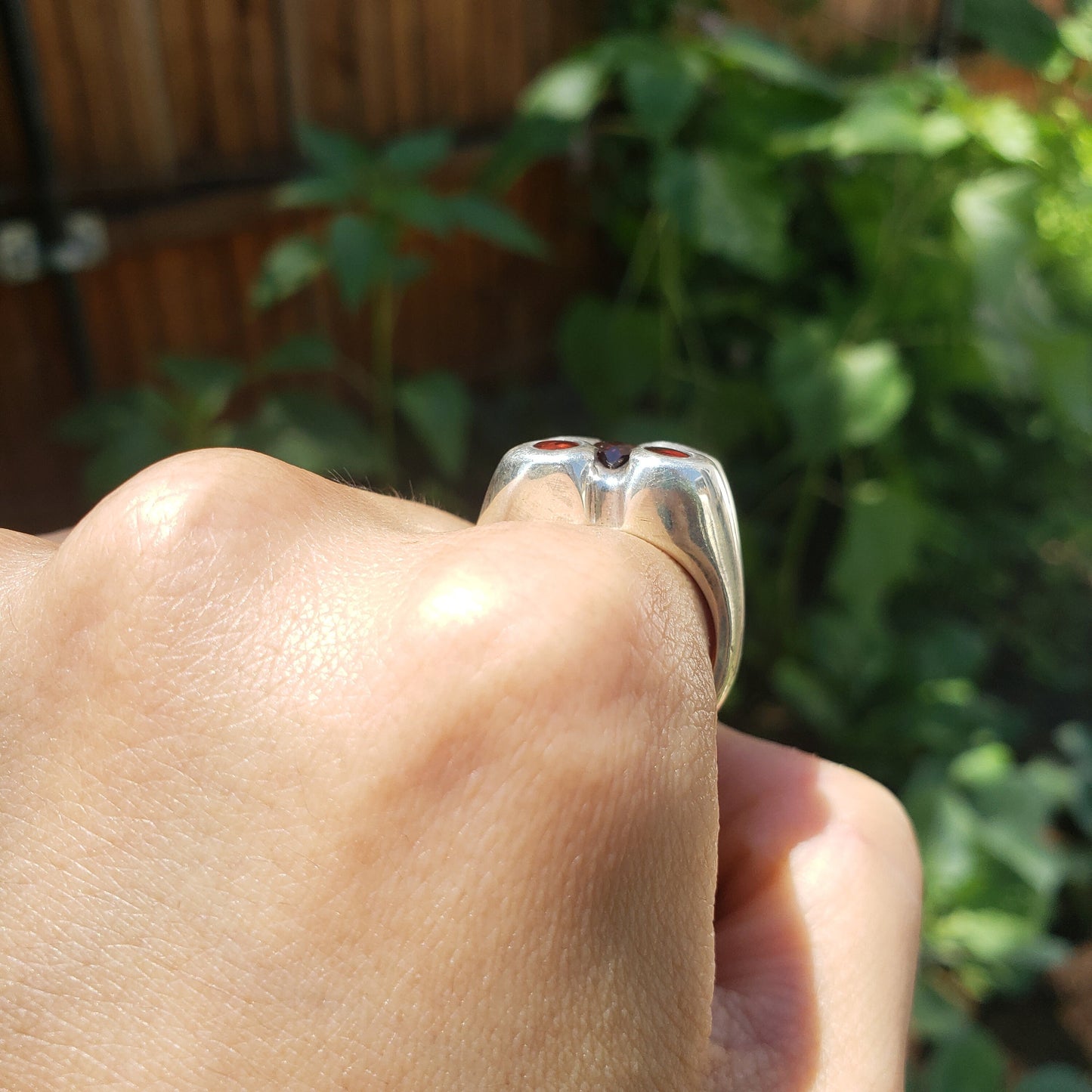 5 stone garnet ring