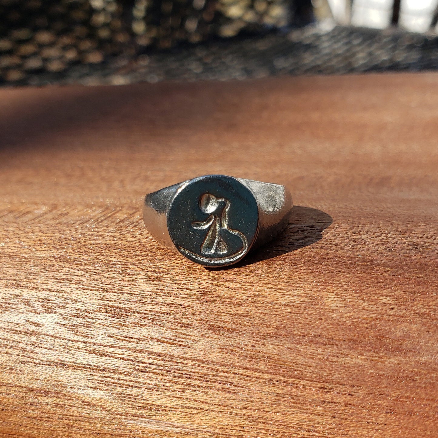 Astronaut wax seal signet ring