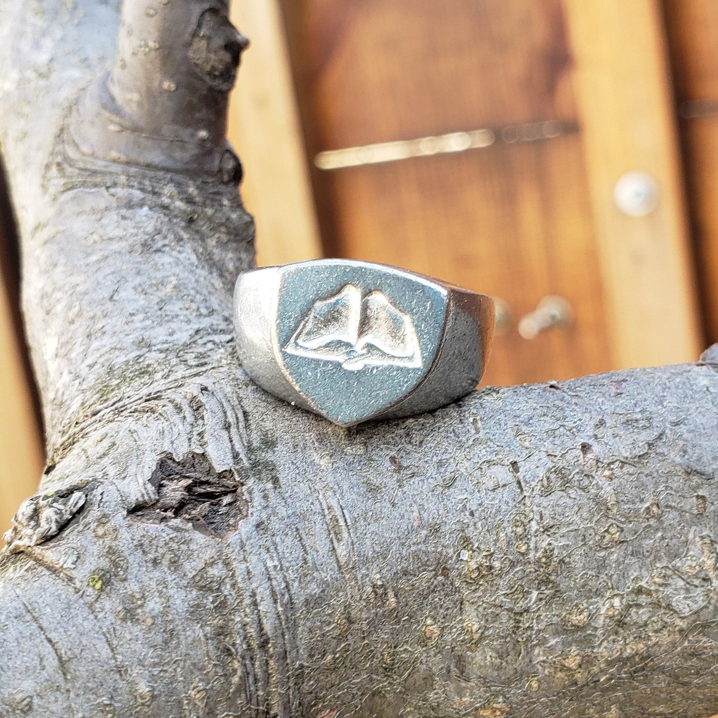 Book wax seal signet ring