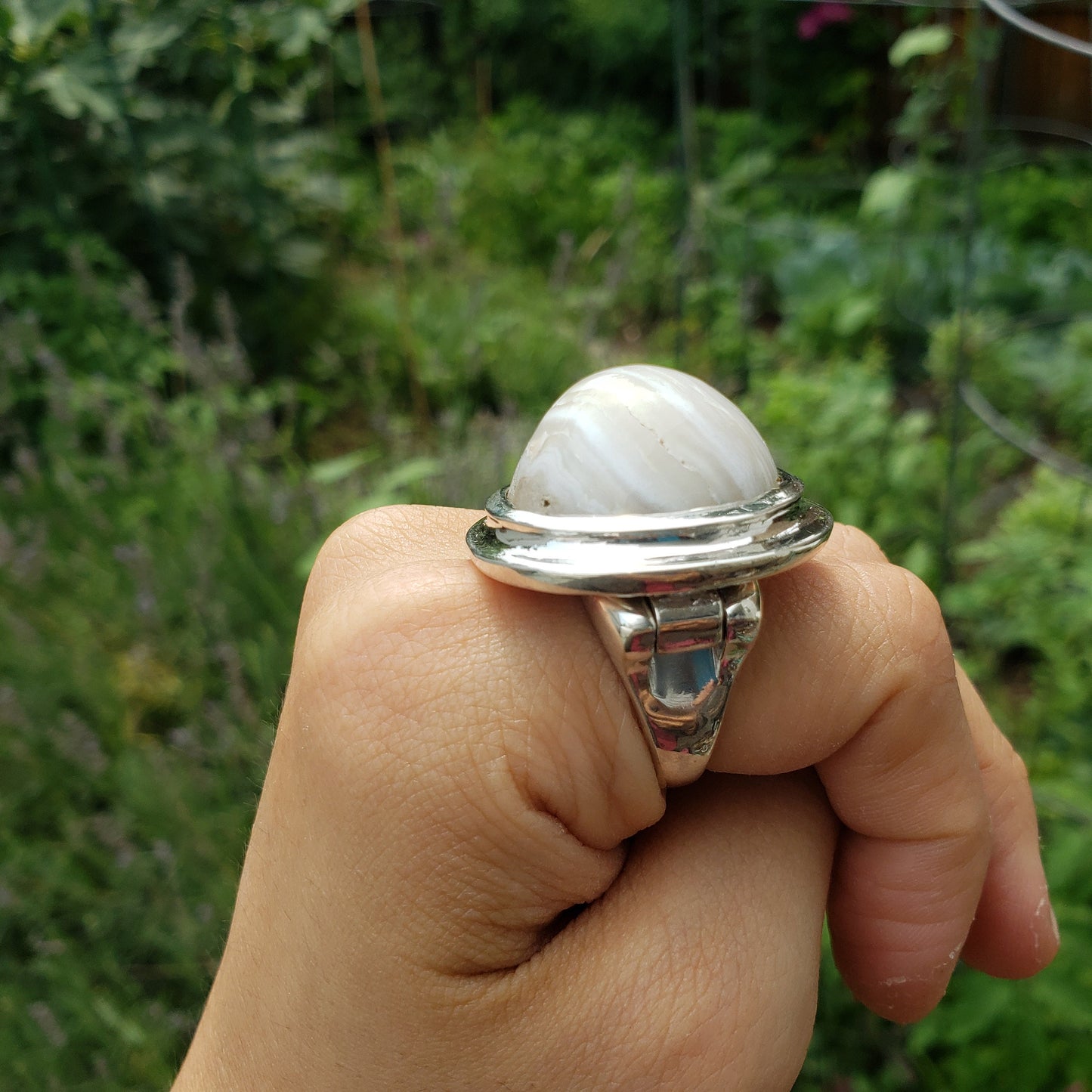 quartz geode poison ring