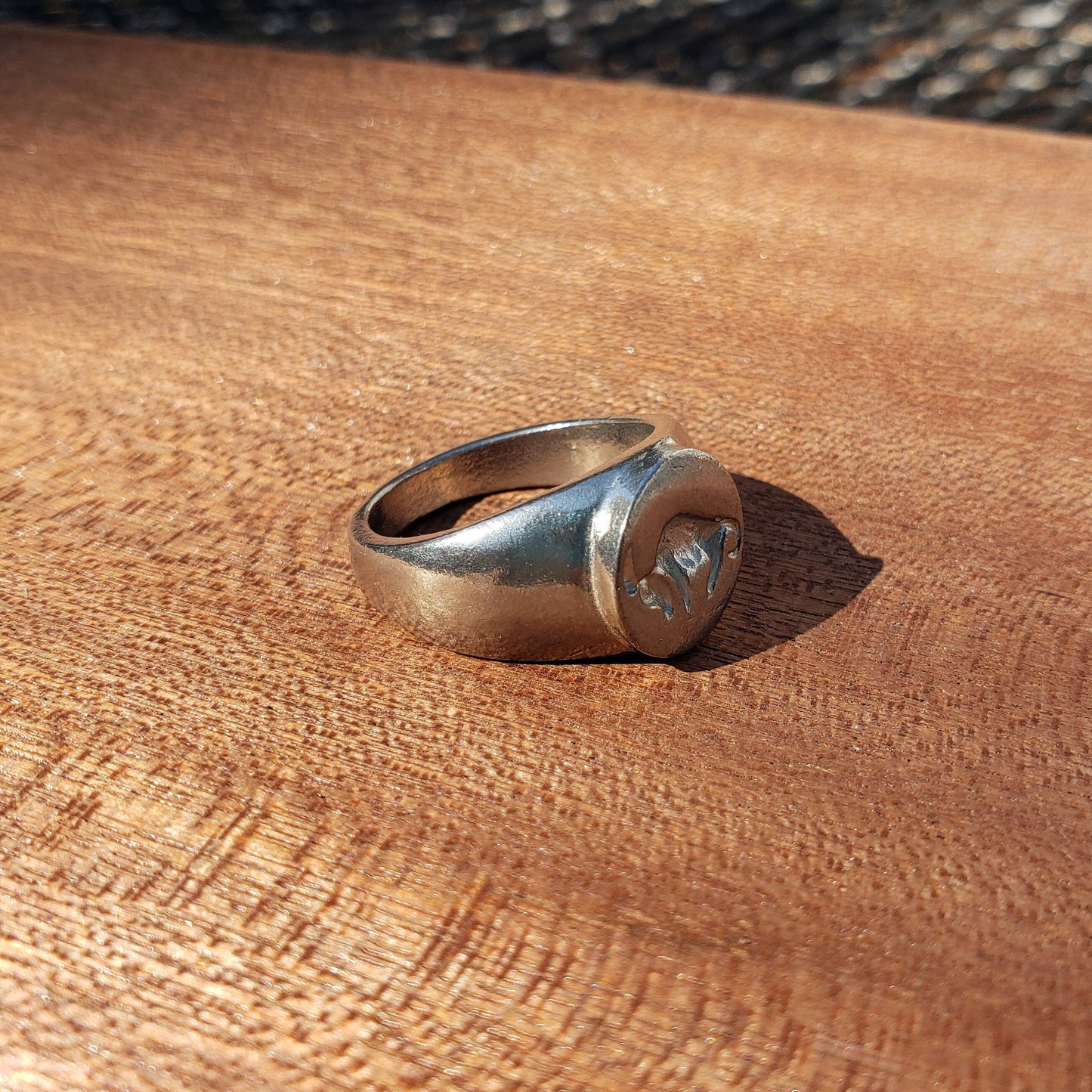 Bull wax seal signet ring