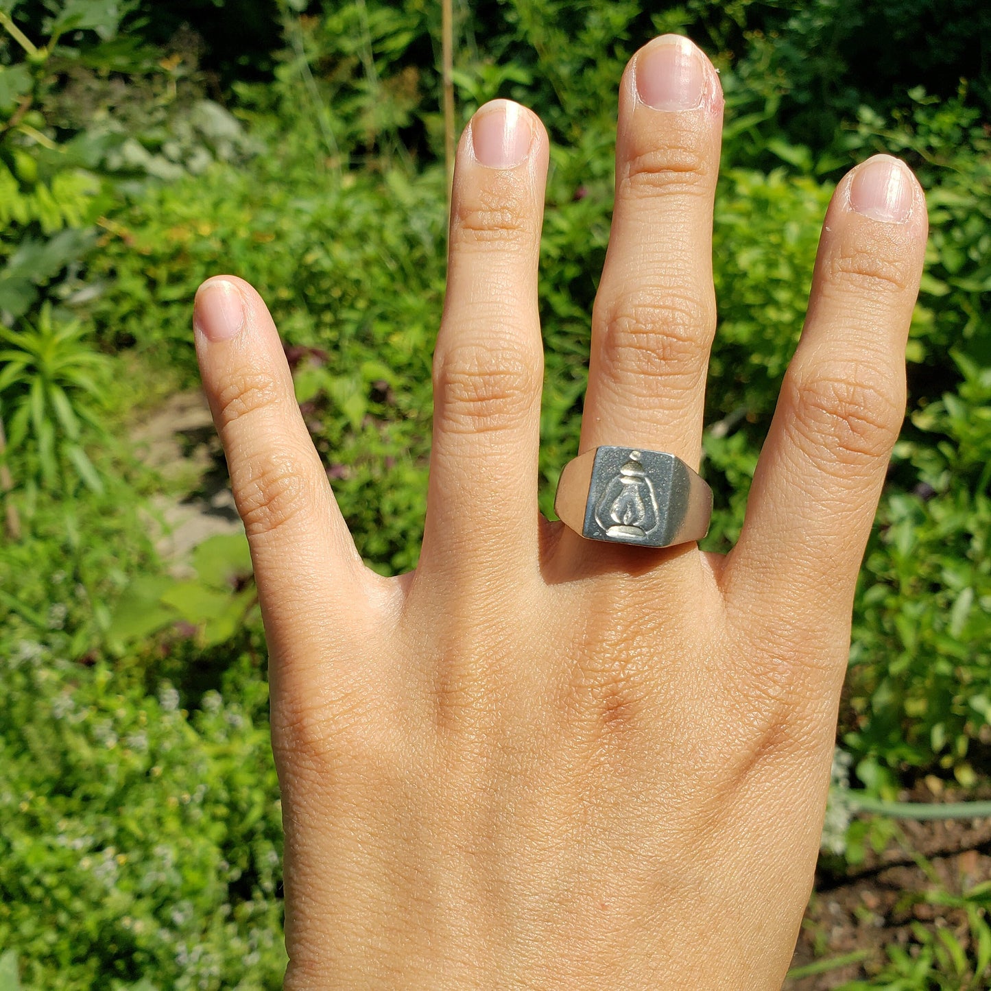 gas lamp wax seal signet ring