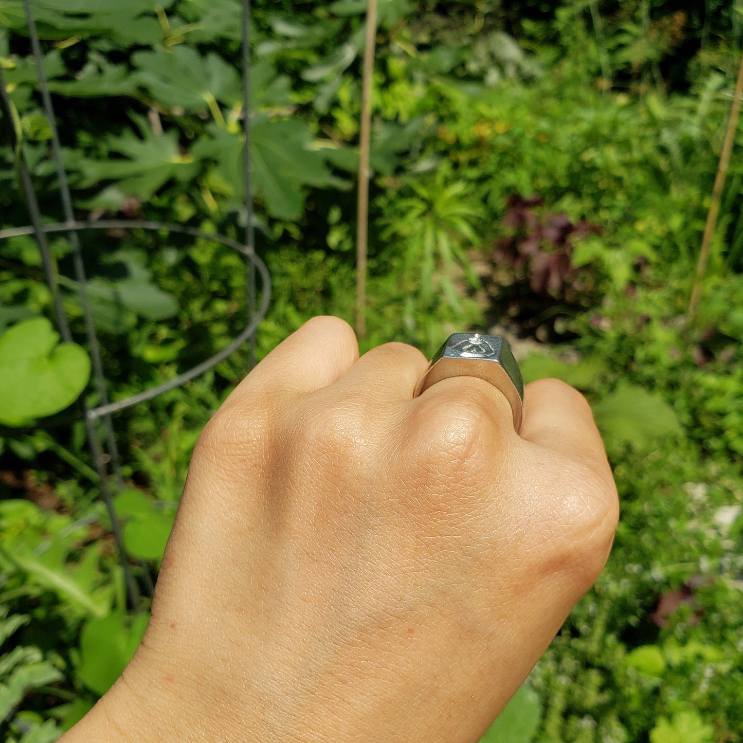 gas lamp wax seal signet ring