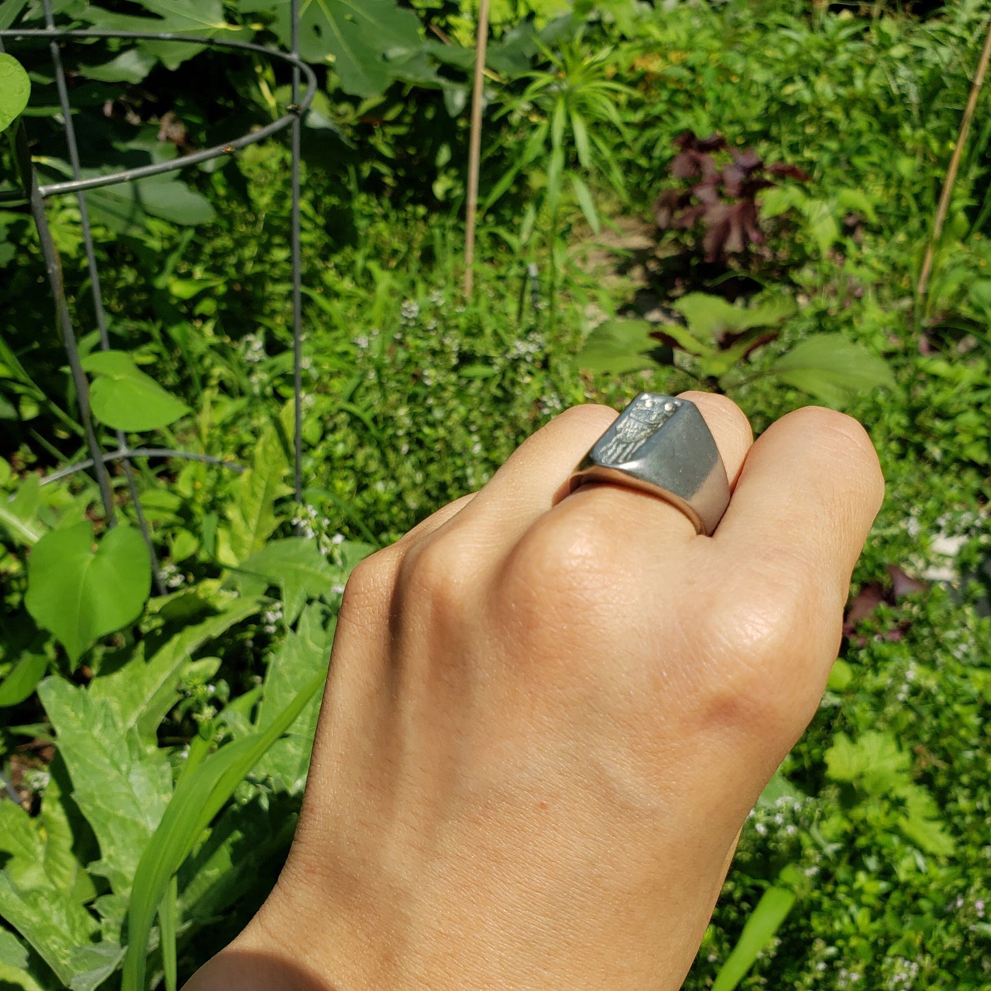 potoo wax seal signet ring