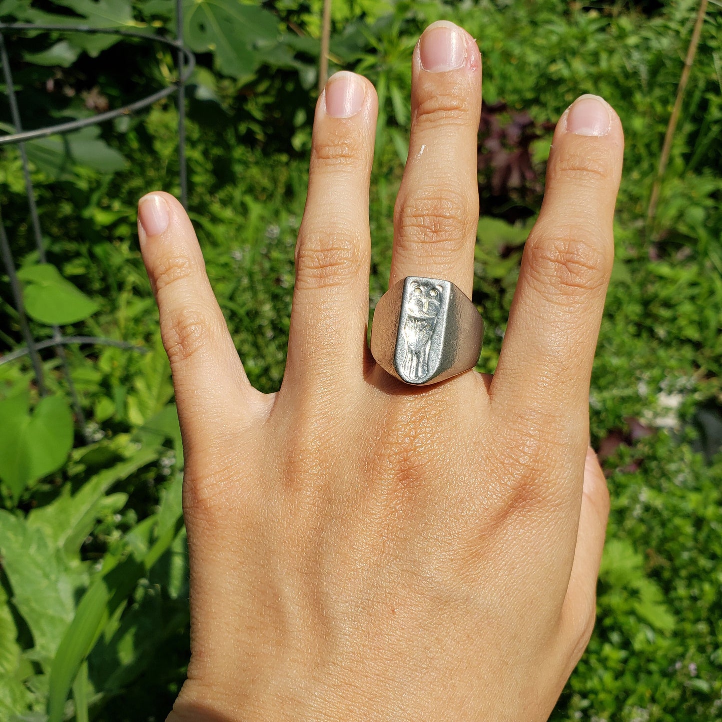 potoo wax seal signet ring