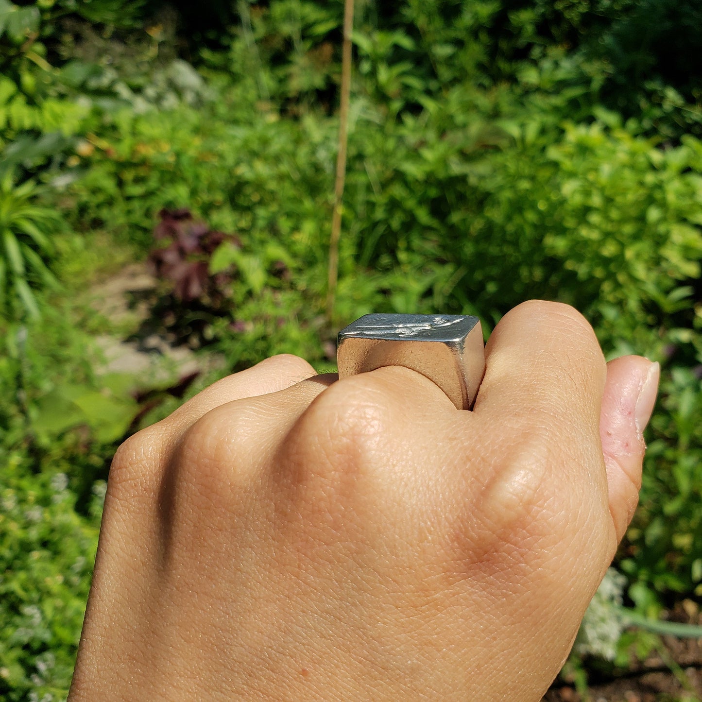 wushu sword maiden wax seal signet ring