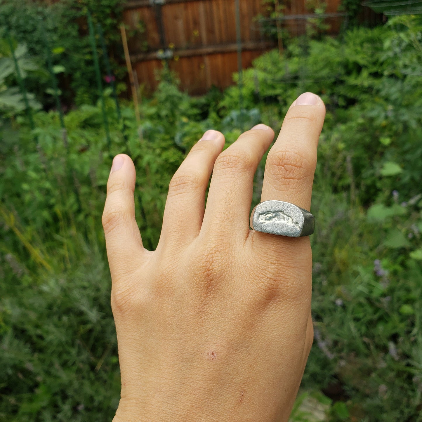 sperm whale wax seal signet ring