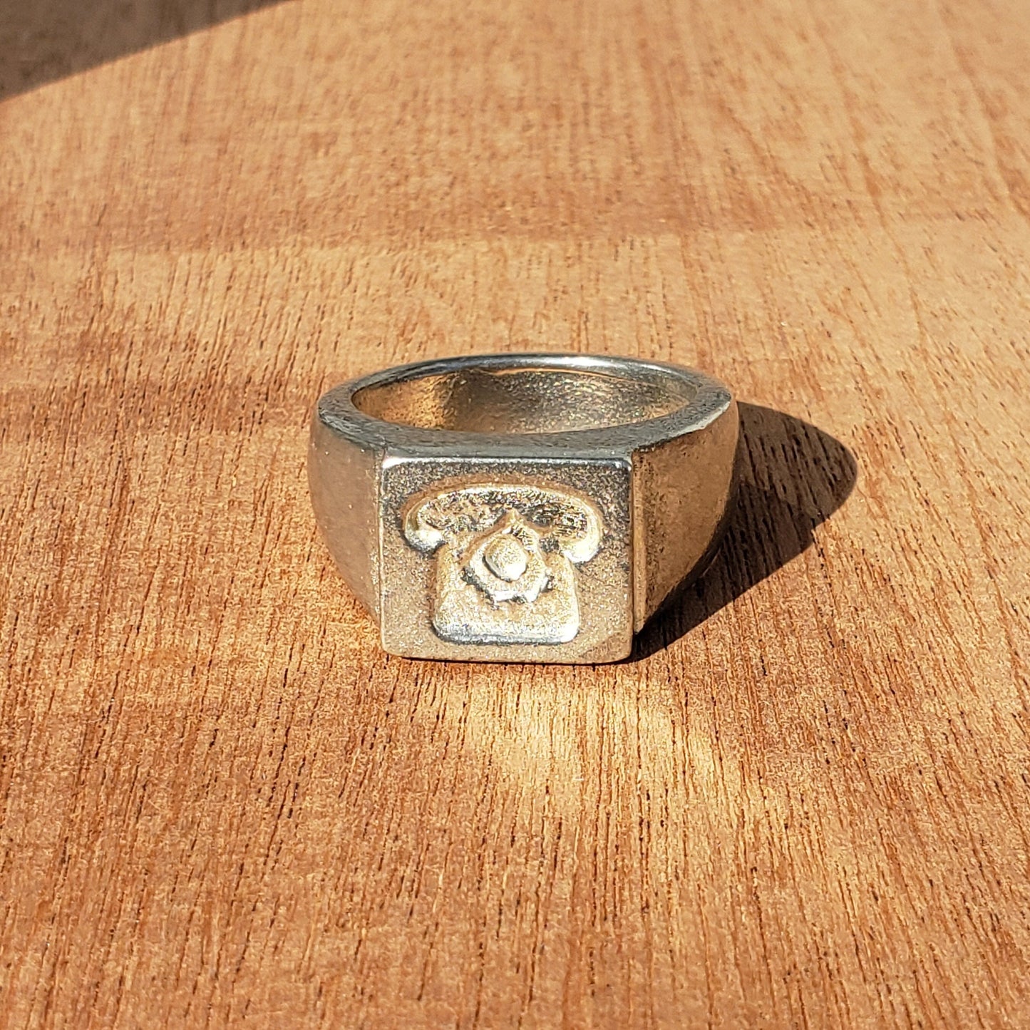 Buttered toast wax seal signet ring