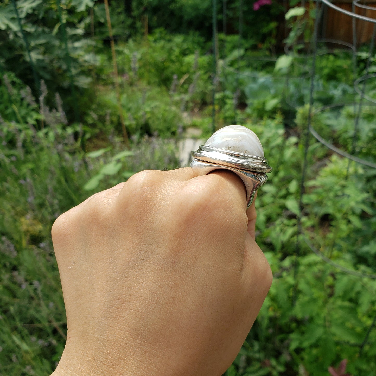 quartz geode poison ring