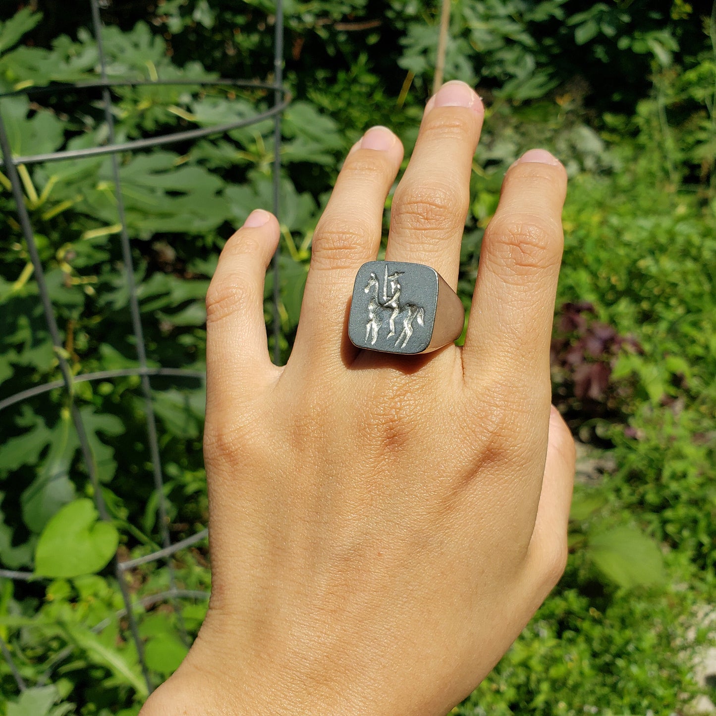 don quixote wax seal signet ring