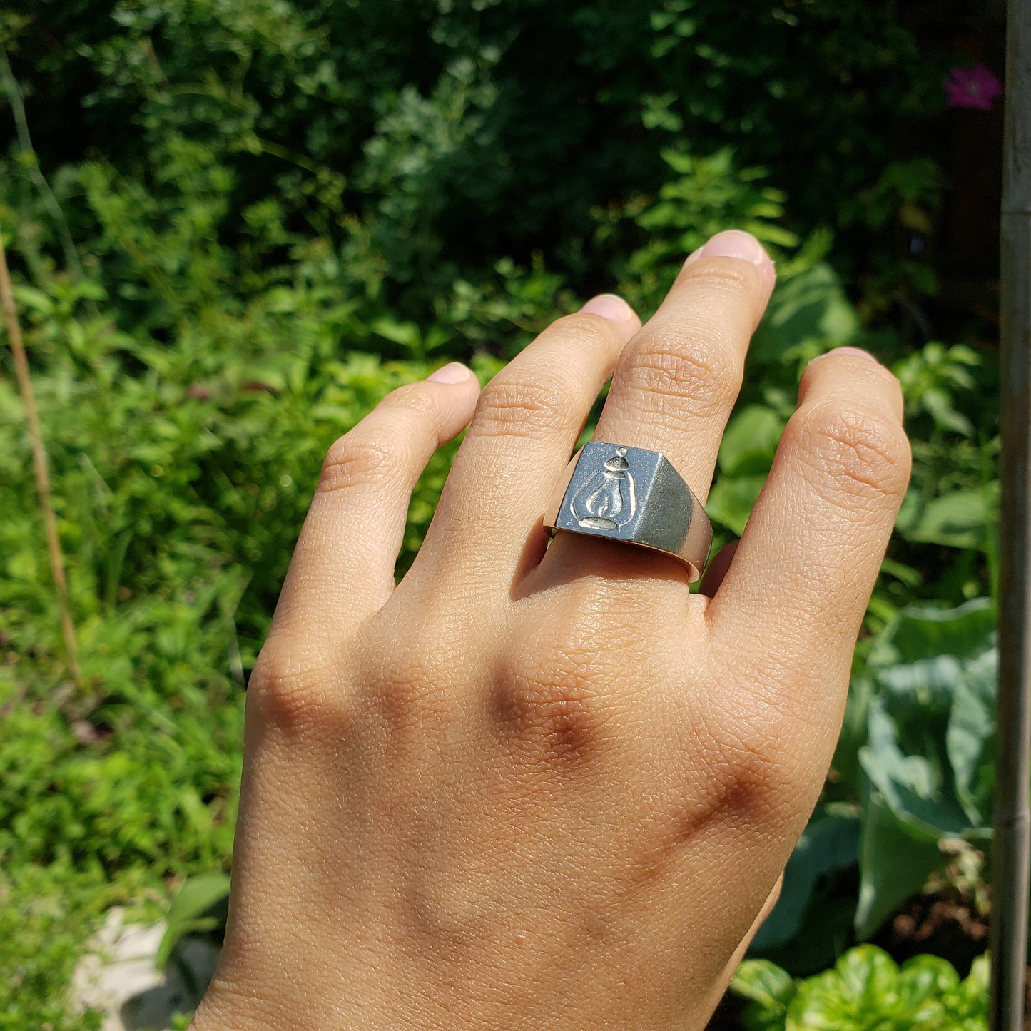 gas lamp wax seal signet ring