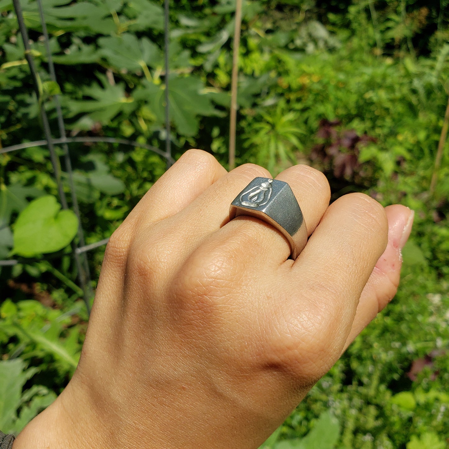 gas lamp wax seal signet ring