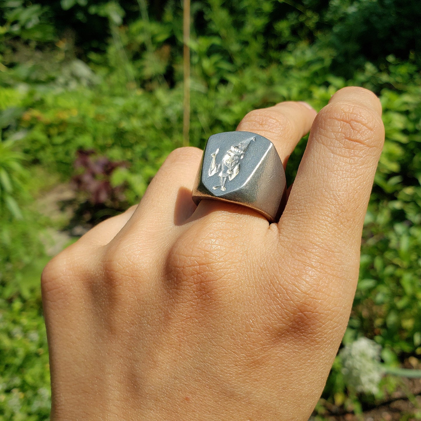 gnome wax seal signet ring