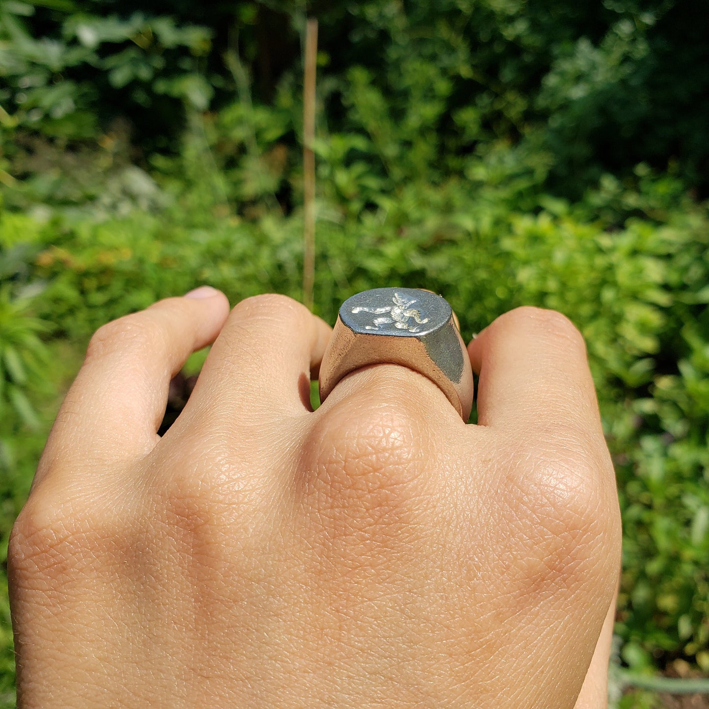 werewolf howl wax seal signet ring