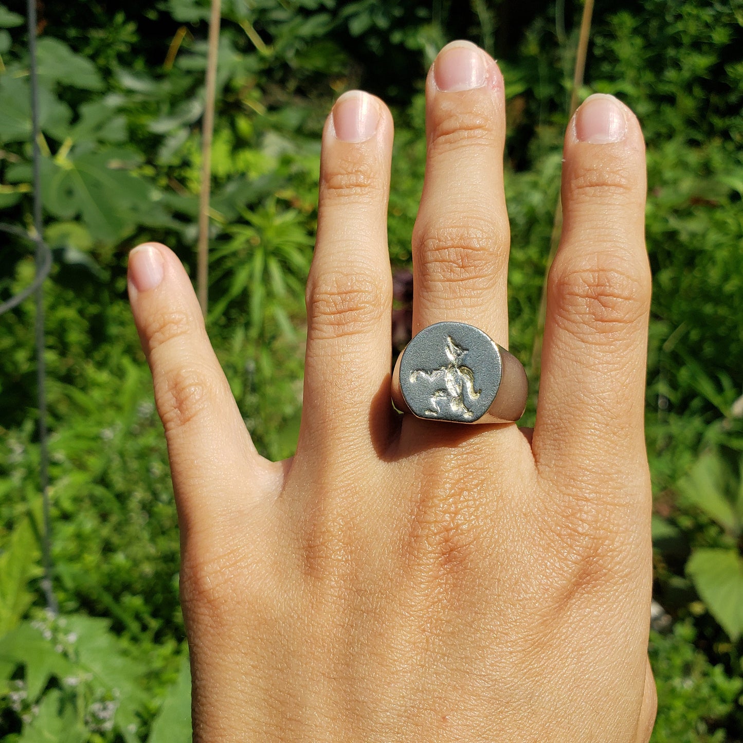 werewolf howl wax seal signet ring