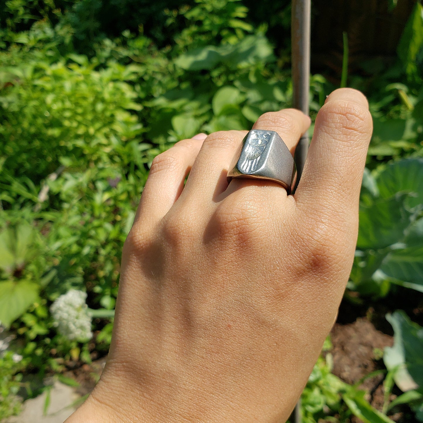 potoo wax seal signet ring