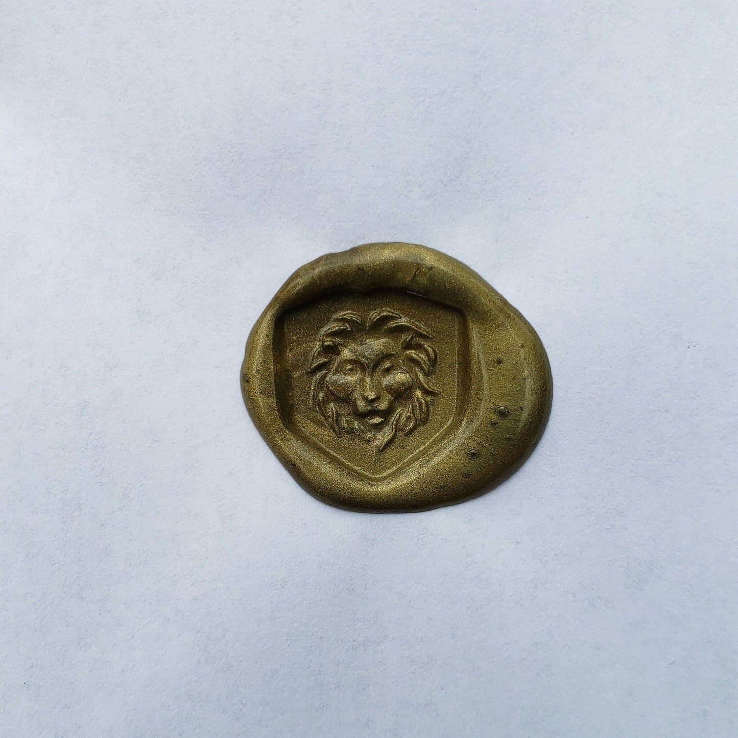 lion face wax seal signet ring