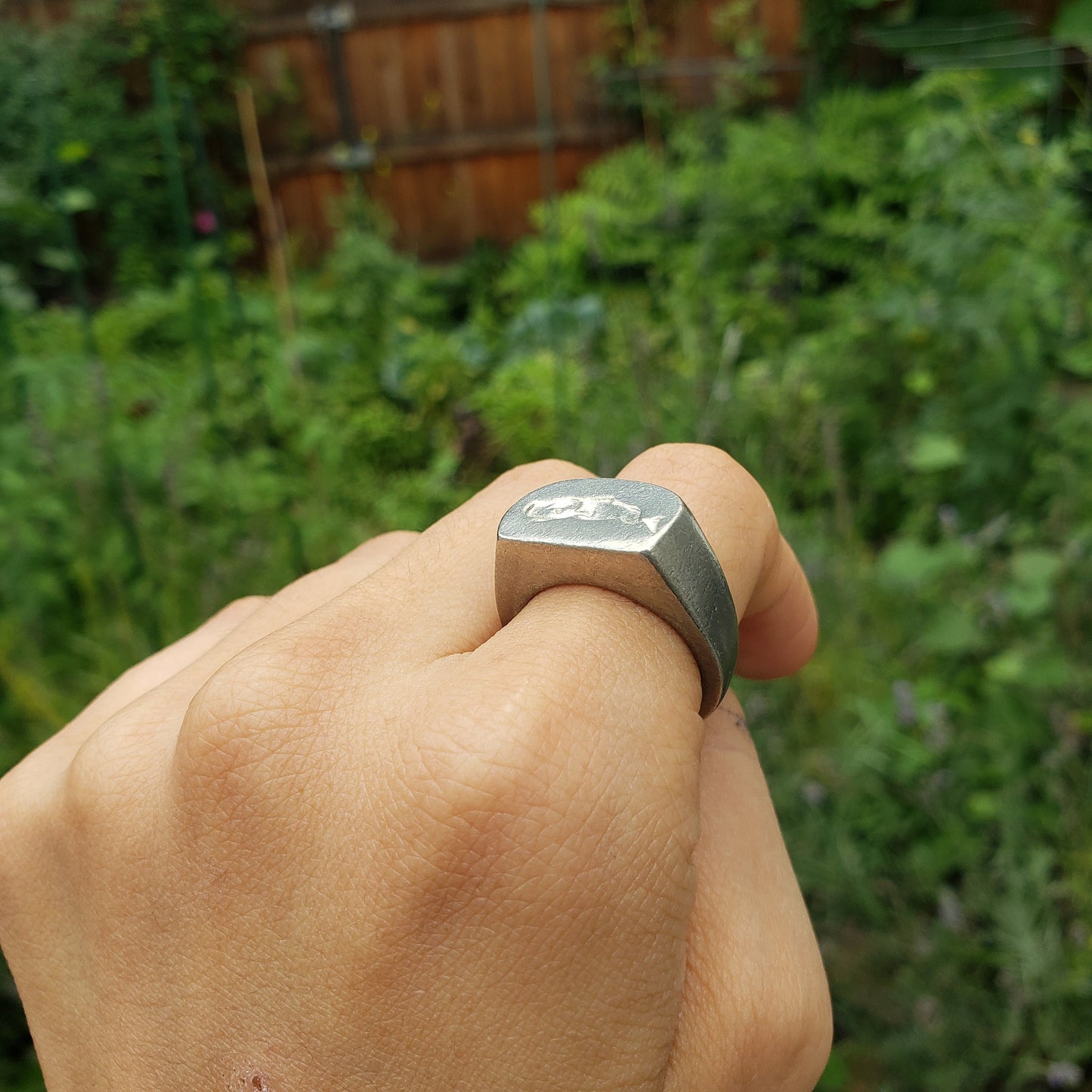 sperm whale wax seal signet ring