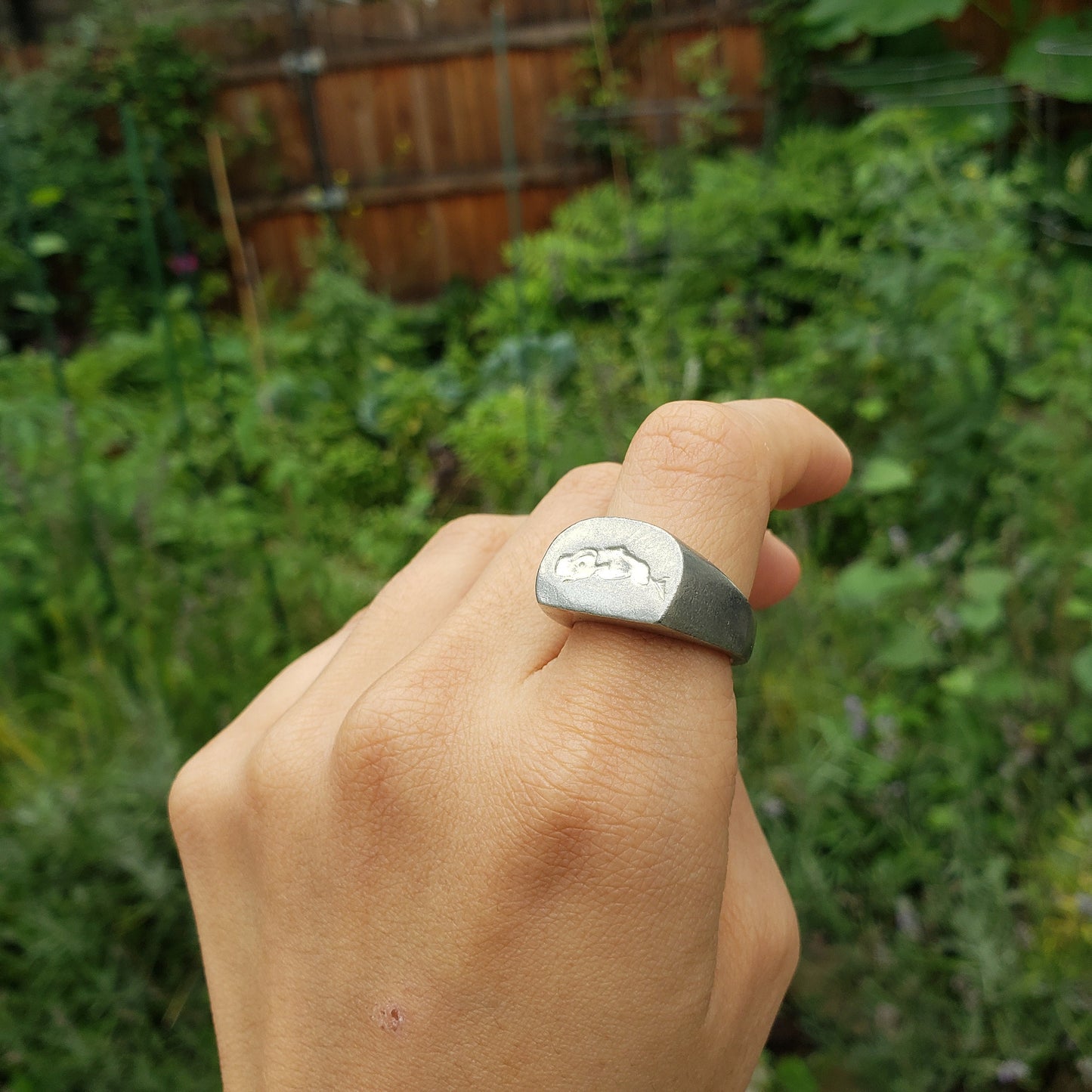 sperm whale wax seal signet ring