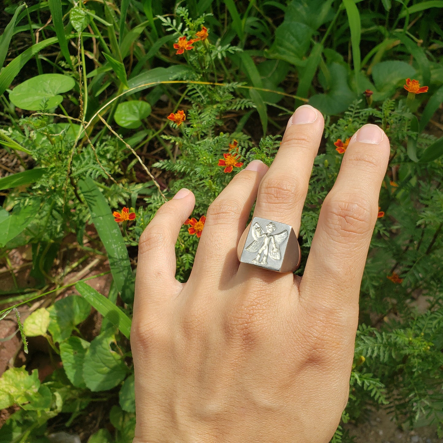 Pazuzu wax seal signet ring