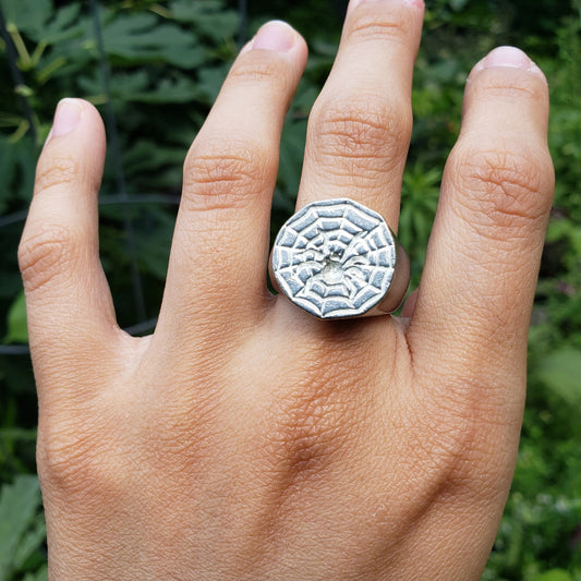 spider wax seal signet ring