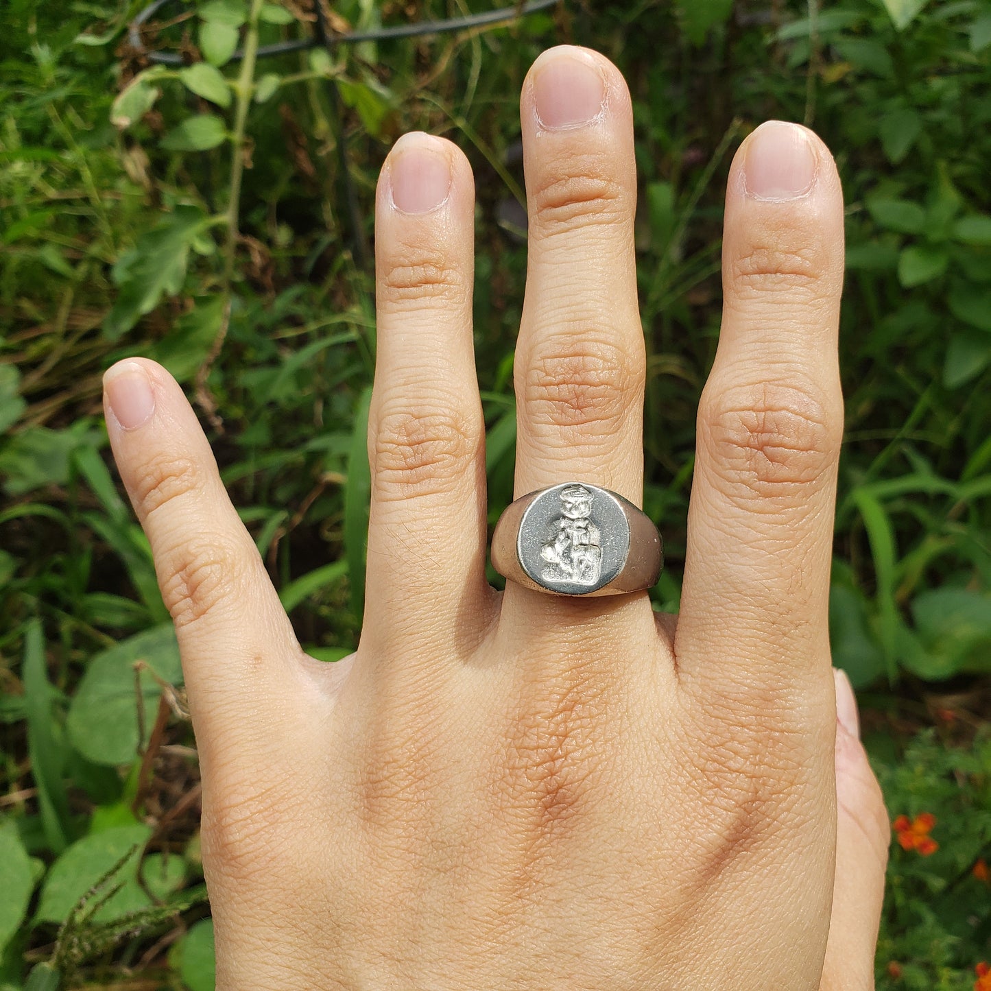 Lewis chessmen Bishop wax seal signet ring